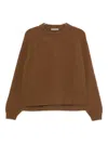 Dušan Ribbed Crew-neck Sweater In Brown