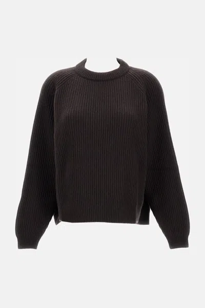 Dušan Ribbed Reglan Sweater In Gray