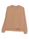 Dušan Ribbed Round-neck Sweater In Brown