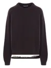 Dušan Crew Neck Ribbed Raglan Sweater In Black