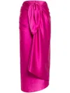 Dušan Self-tie Silk Wrap Skirt In Pink