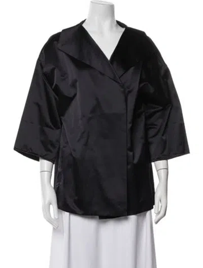 Pre-owned Dušan Silk Coat In Black