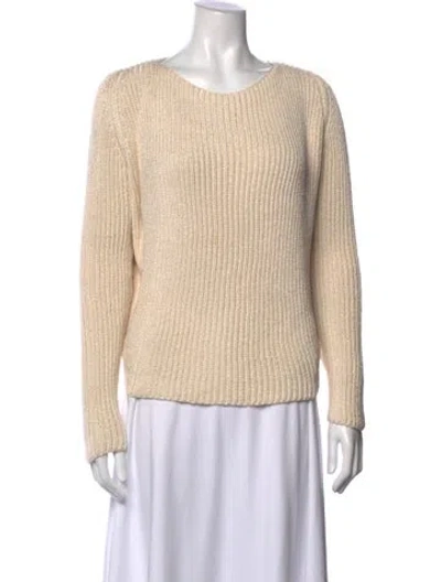 Pre-owned Dušan Silk Crew Neck Sweater In Neutrals