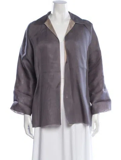Pre-owned Dušan Silk Jacket In Purple