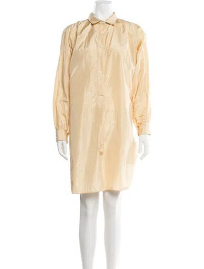 Pre-owned Dušan Silk Knee-length Dress In Yellow