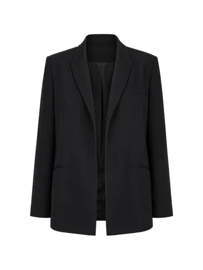 Dušan Silk Loose-fit Blazer In Black