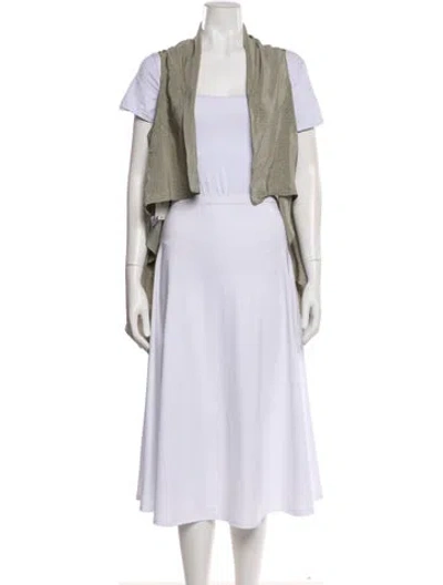 Pre-owned Dušan Silk Robe In Neutral