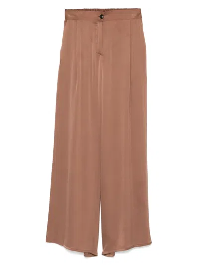 Dušan Silk Trousers In Brown