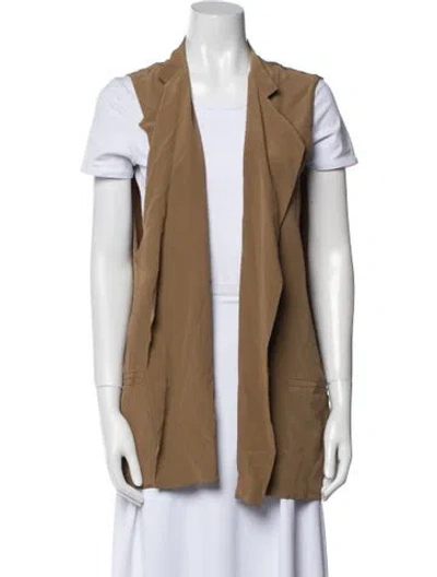 Pre-owned Dušan Silk Vest In Brown