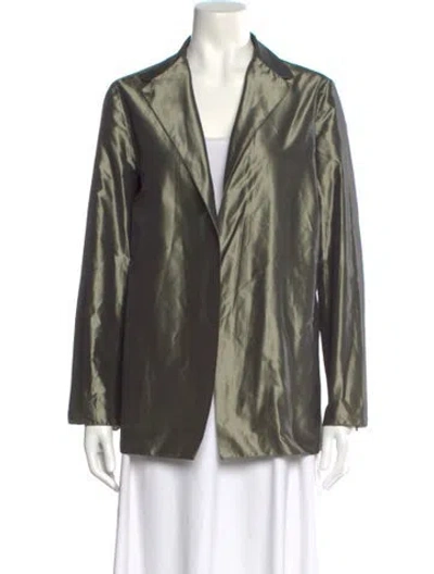 Pre-owned Dušan Silk V-neck Sweater In Brown