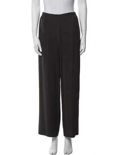 Pre-owned Dušan Silk Wide Leg Pants In Black