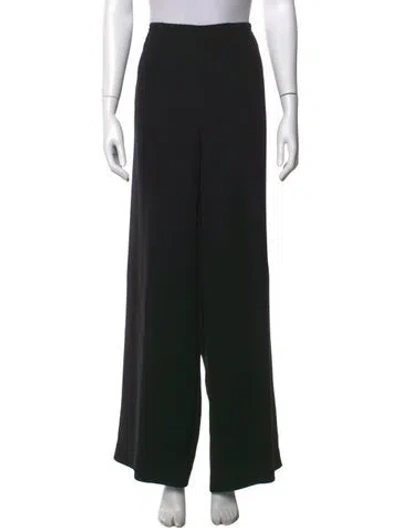 Pre-owned Dušan Silk Wide Leg Pants In Black