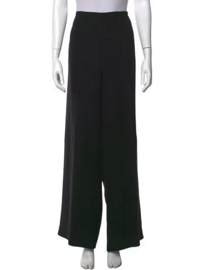 Pre-owned Dušan Silk Wide Leg Pants In Black
