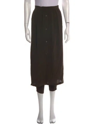 Pre-owned Dušan Silk Wide Leg Pants In Green