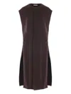 Dušan Sleeveless Patch-pocket Dress In Brown