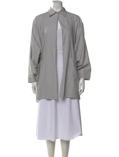 Pre-owned Dušan Striped Long Sleeve Top In Gray