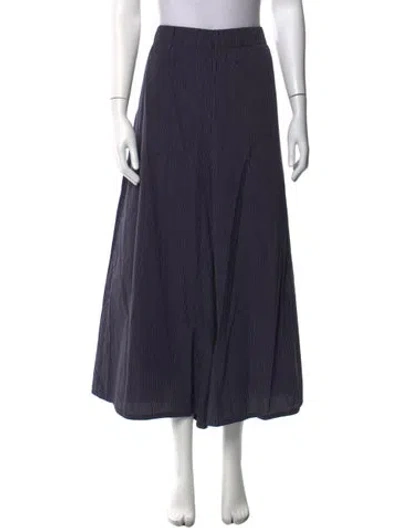 Pre-owned Dušan Striped Wide Leg Pants In Blue
