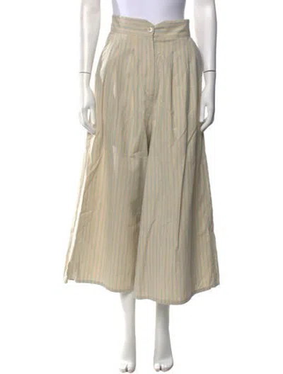 Pre-owned Dušan Striped Wide Leg Pants In Neutrals