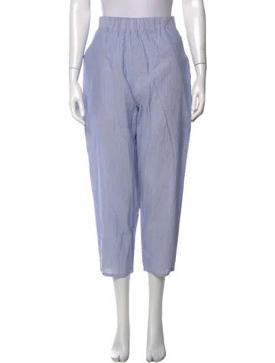 Pre-owned Dušan Striped Wide Leg Pants In Purple