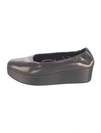 Pre-owned Dušan Suede Ballet Flats In Gray