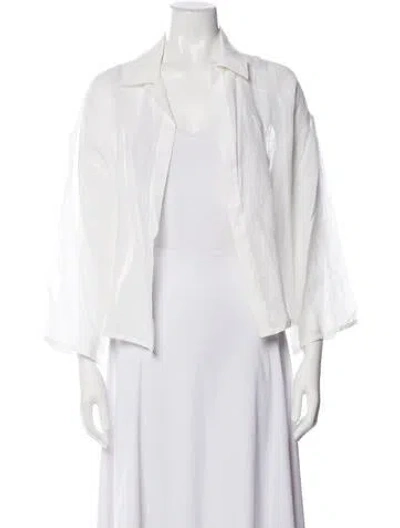 Pre-owned Dušan Three-quarter Sleeve Top In Neutrals