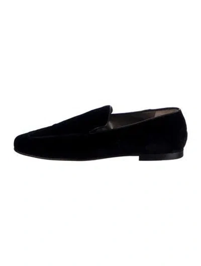 Pre-owned Dušan Velvet Loafers W/ Tags In Black