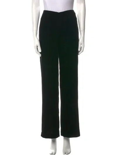 Pre-owned Dušan Vintage Wide Leg Pants In Black