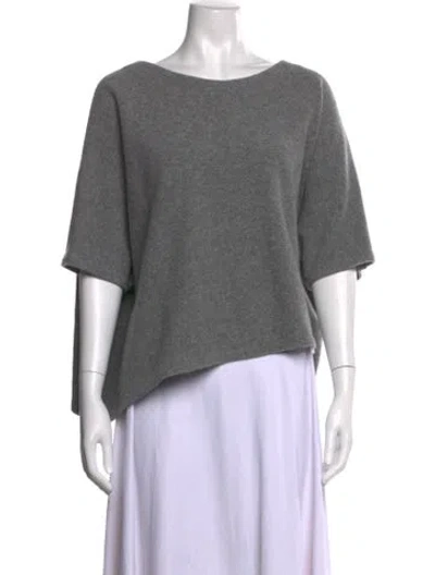 Pre-owned Dušan Virgin Wool Bateau Neckline Sweater In Gray