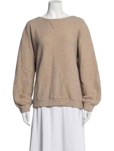Pre-owned Dušan Virgin Wool Crew Neck Sweatshirt In Neutrals