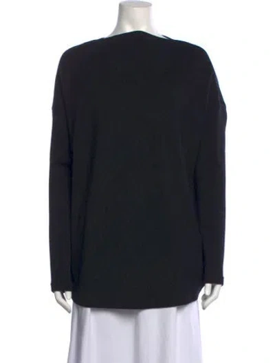 Pre-owned Dušan Virgin Wool Crew Neck Top In Black