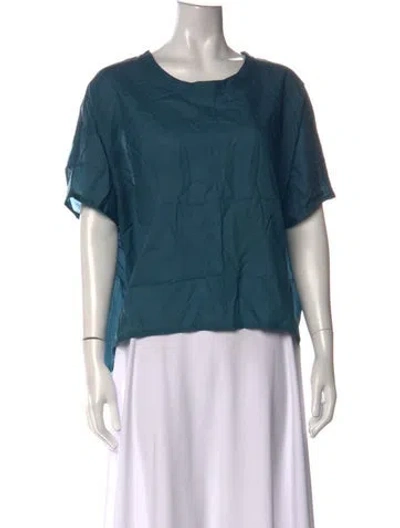 Pre-owned Dušan Virgin Wool Crew Neck Top In Blue