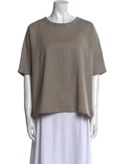 Pre-owned Dušan Virgin Wool Crew Neck T-shirt In Neutral
