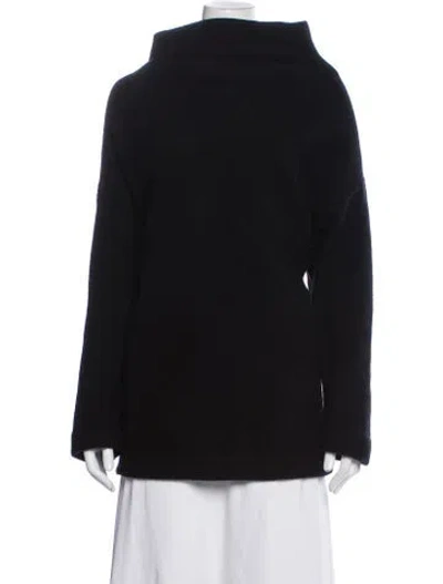 Pre-owned Dušan Virgin Wool Mock Neck Sweater In Black