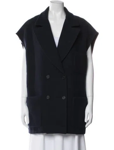 Pre-owned Dušan Virgin Wool Vest In Blue