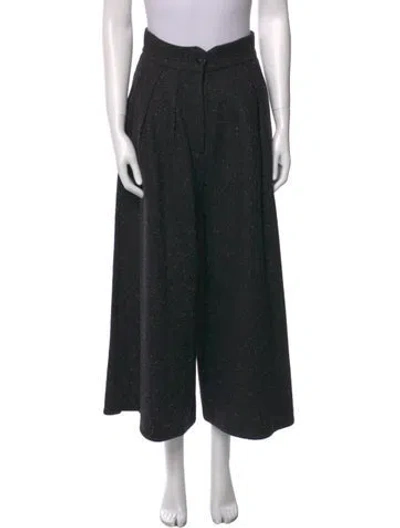 Pre-owned Dušan Virgin Wool Wide Leg Pants In Black