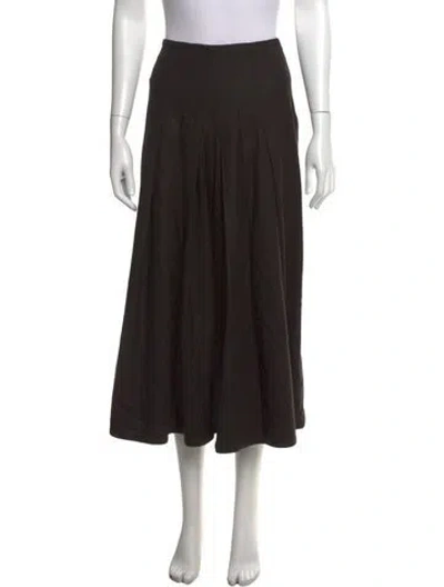 Pre-owned Dušan Virgin Wool Wide Leg Pants In Brown