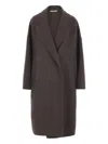 Dušan Wide-lapel Wool Coat In Brown