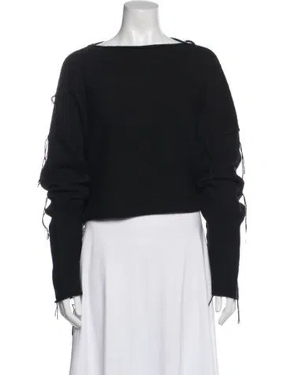 Pre-owned Dušan Wool Bateau Neckline Sweater In Blue