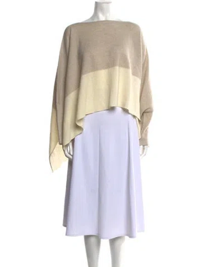 Pre-owned Dušan Wool Colorblock Pattern Sweater In Neutral