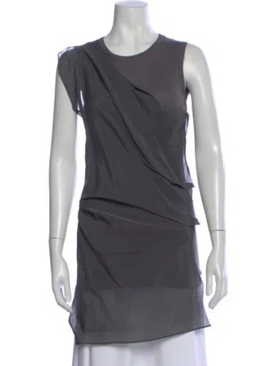 Pre-owned Dušan Wool Crew Neck Top In Gray