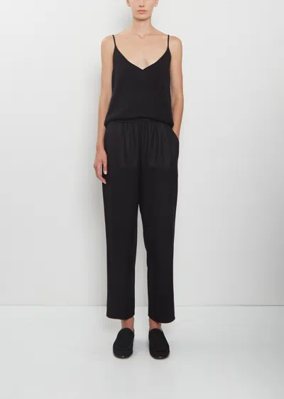 Dušan Wool Flannel Carrot Pants In Black