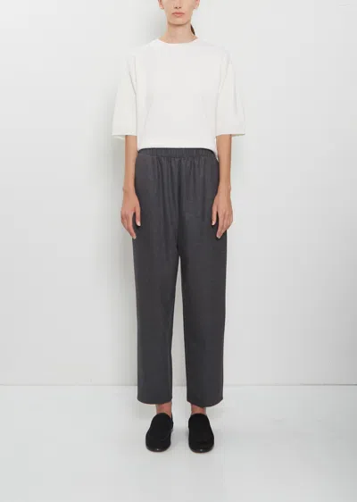 Dušan Wool Flannel Carrot Pants In Medium Grey