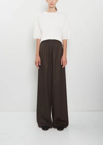 Dušan Wool Flannel Pajama Pants In Brown