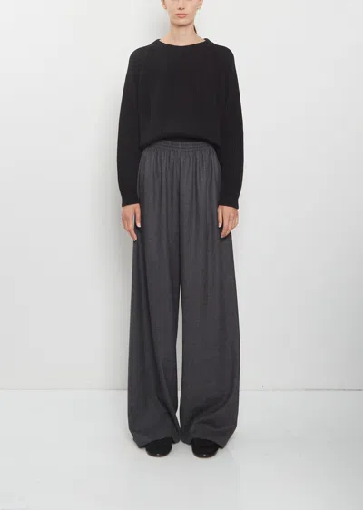 Dušan Wool Flannel Pajama Pants In Medium Grey