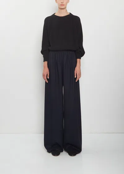 Dušan Wool Flannel Pajama Pants In Midnight