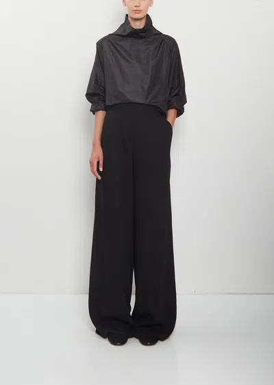 Dušan Wool Gauze Full Pants In Black