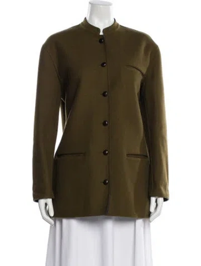 Pre-owned Dušan Wool Utility Jacket In Green
