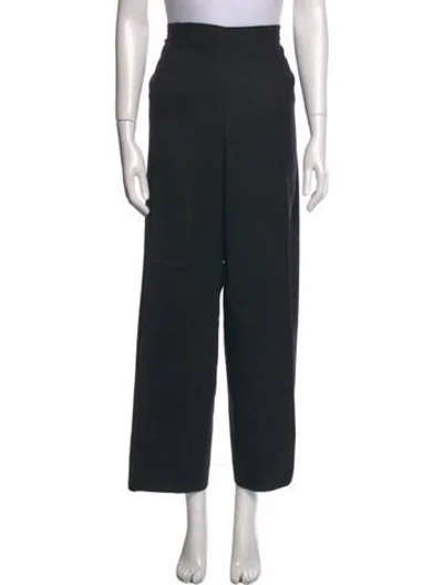 Pre-owned Dušan Wool Wide Leg Pants In Blue