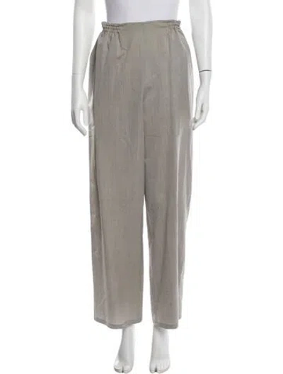 Pre-owned Dušan Wool Wide Leg Pants In Gray