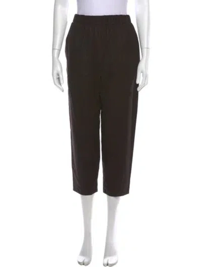 Pre-owned Dušan Wool Wide Leg Pants In Green